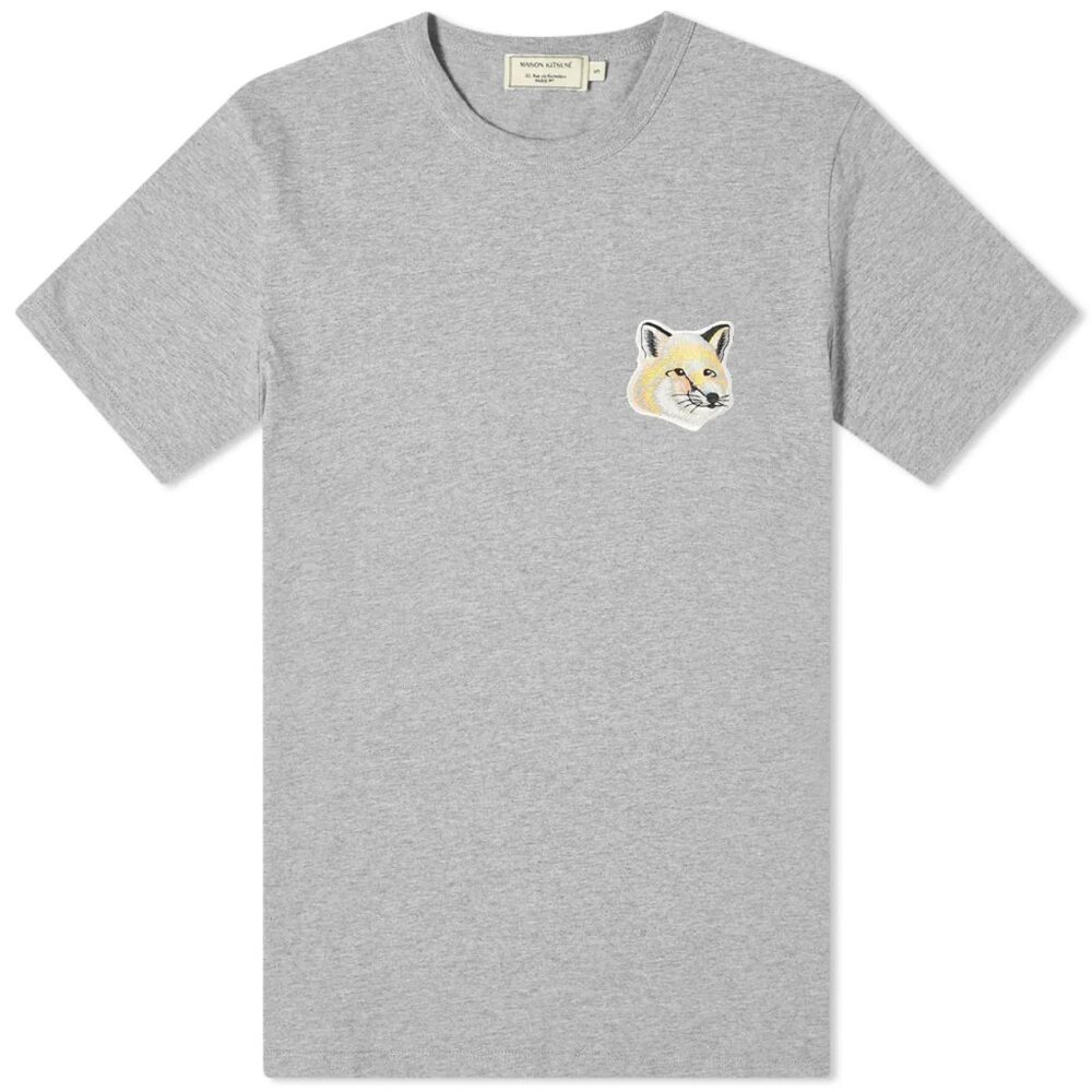 NWOT Maison Kitsuné Big Pastel Fox Head Tee - END. Exclusive, Size L, Gray